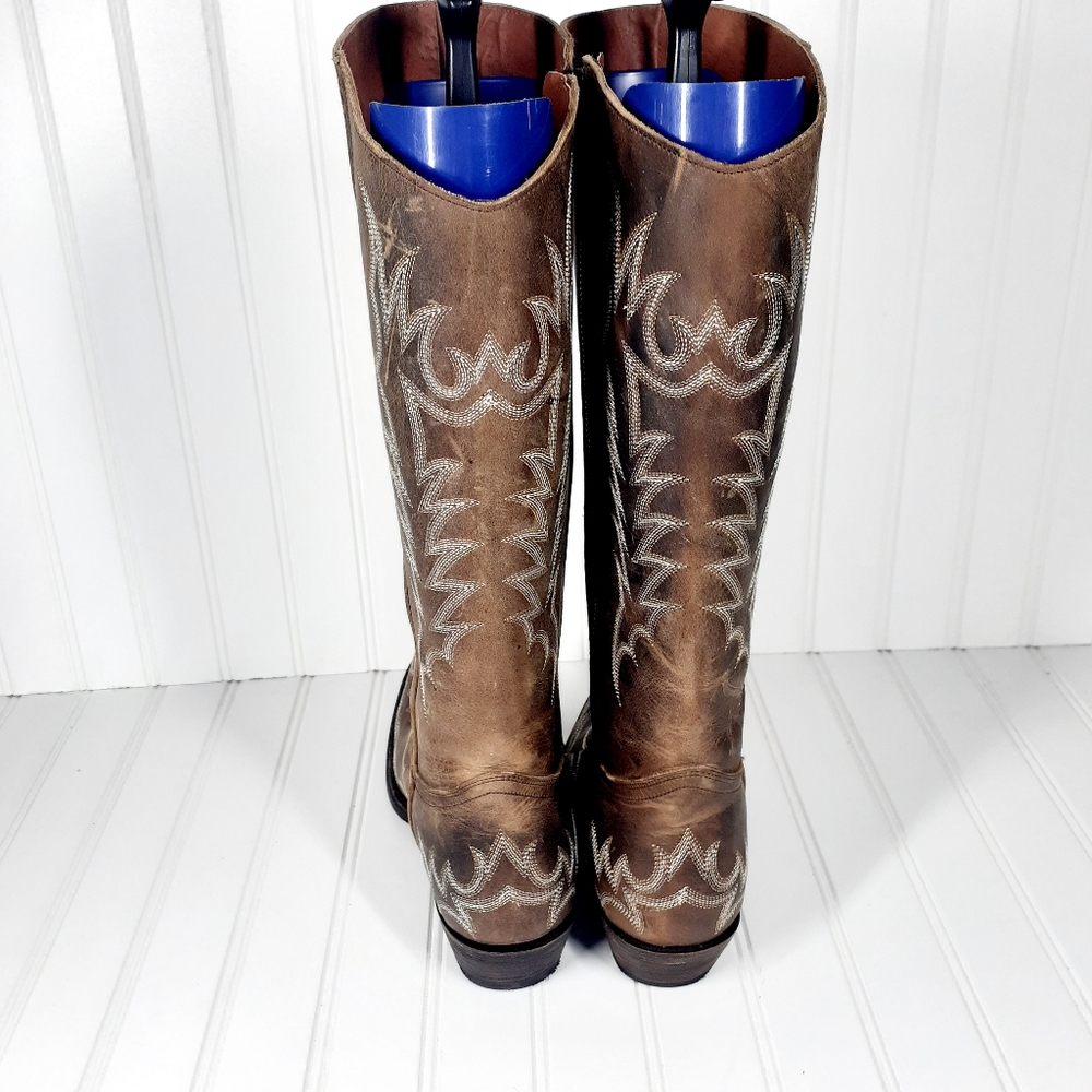 NEW Redneck Riviera Women’s Brown Leather Cowboy Western Boots - Picture 5 of 12
